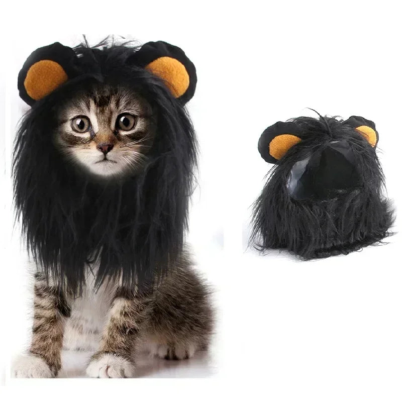 Disfraz de León para Gato o Perro – Sombrero de Peluche Cosplay