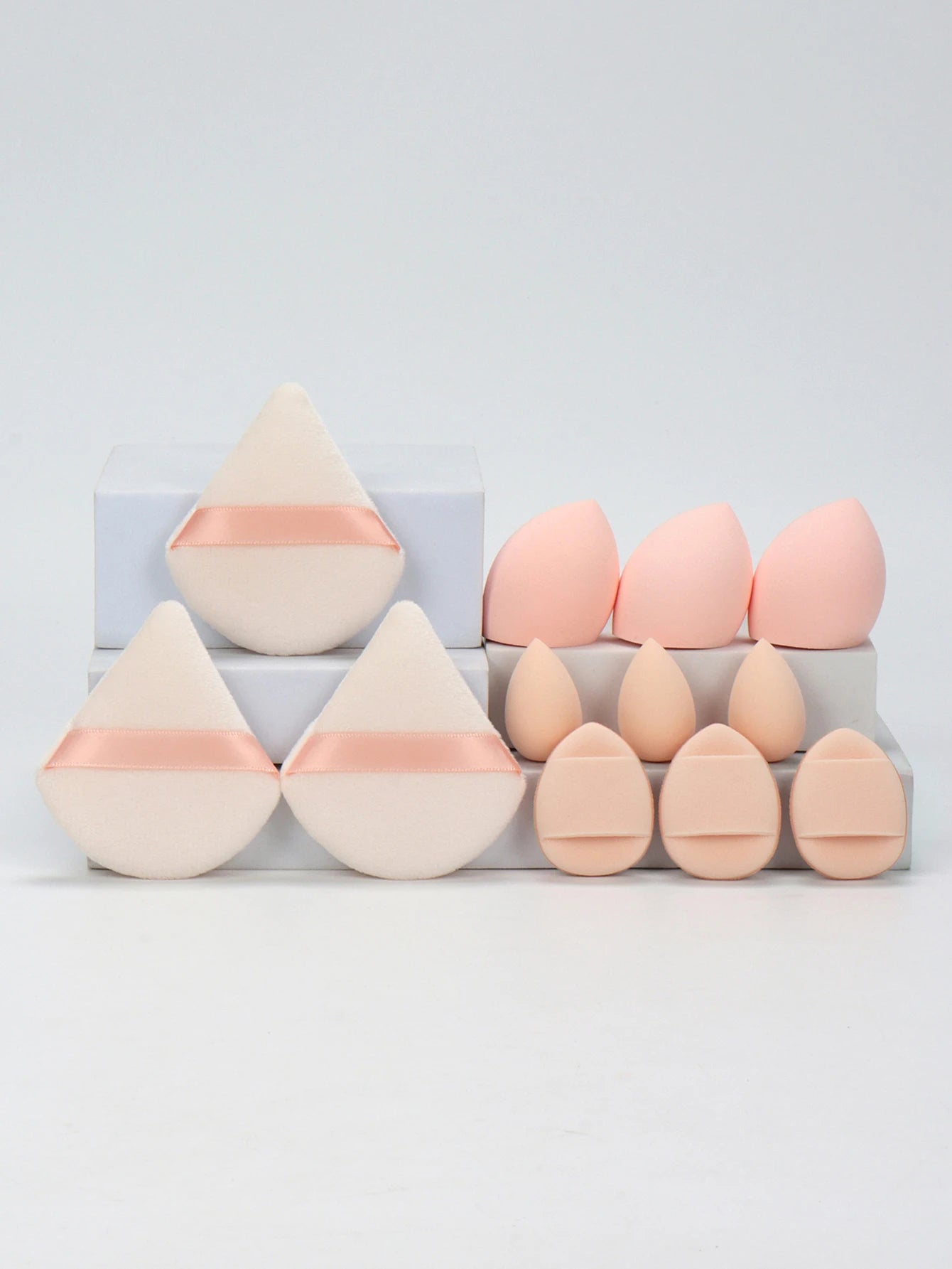 Set de Esponjas de Maquillaje 12 Piezas – Todo en Uno