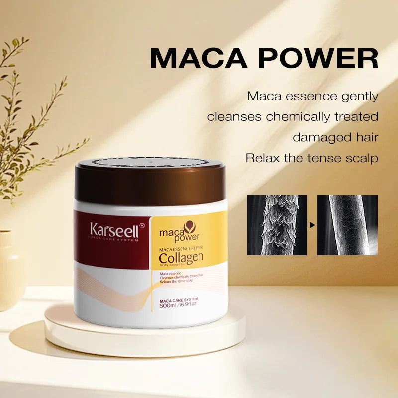 Mascarilla Karseell Colágeno & Argán – Reparación Profunda del Cabello