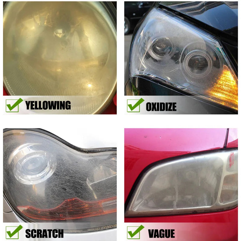 Pulidor Restaurador de Faros de Auto – Elimina Amarillamiento, Opacidad y Rayones Ligeros