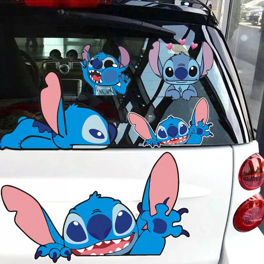 🚗 Stickers de Stitch para tu Auto, Laptop o Muro 💙