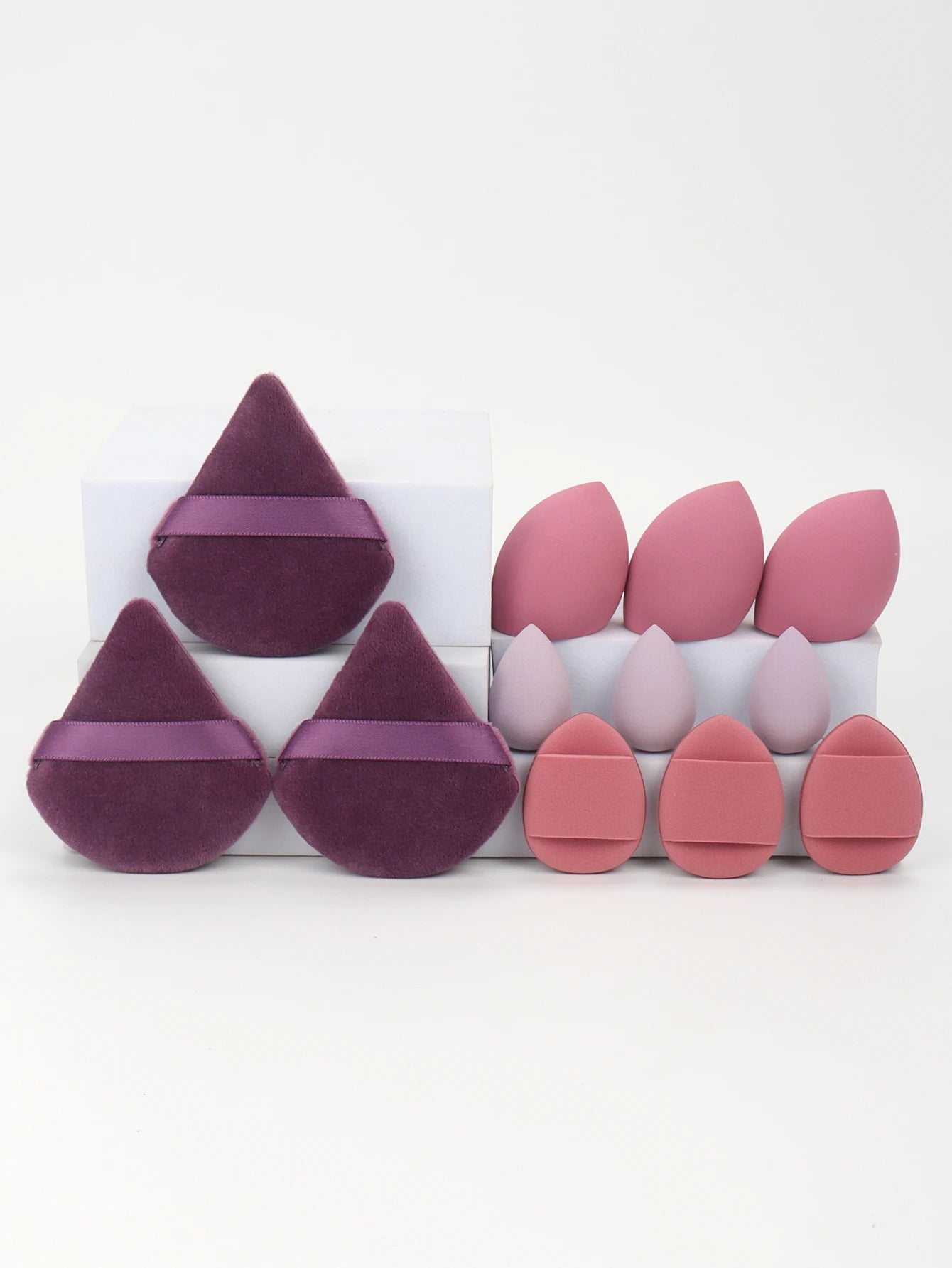 Set de Esponjas de Maquillaje 12 Piezas – Todo en Uno