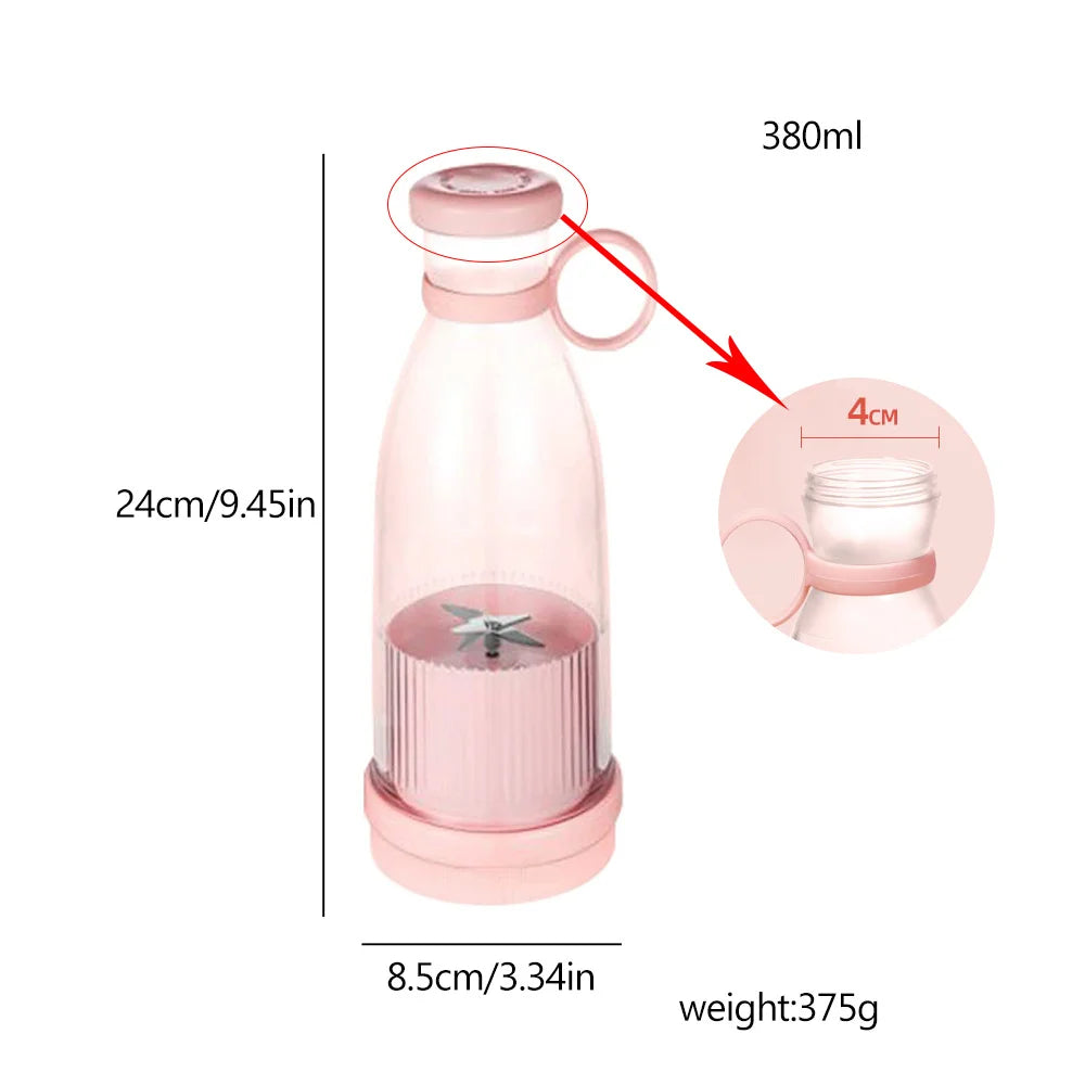 Mini Licuadora Eléctrica Portátil USB – Recargable para Jugos y Smoothies