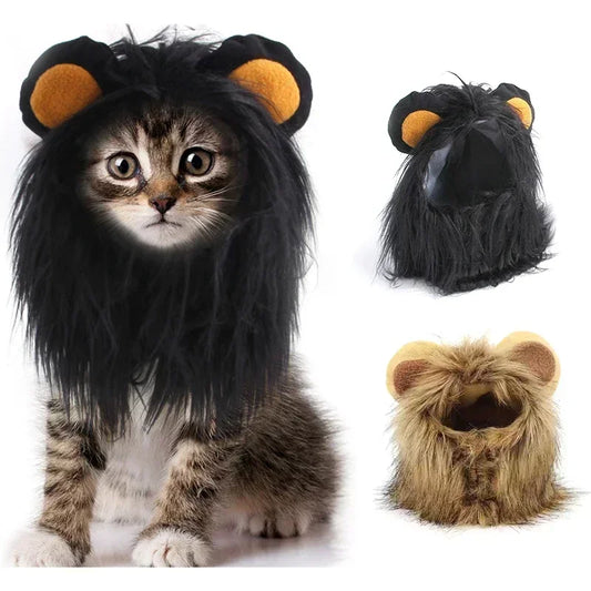 Disfraz de León para Gato o Perro – Sombrero de Peluche Cosplay