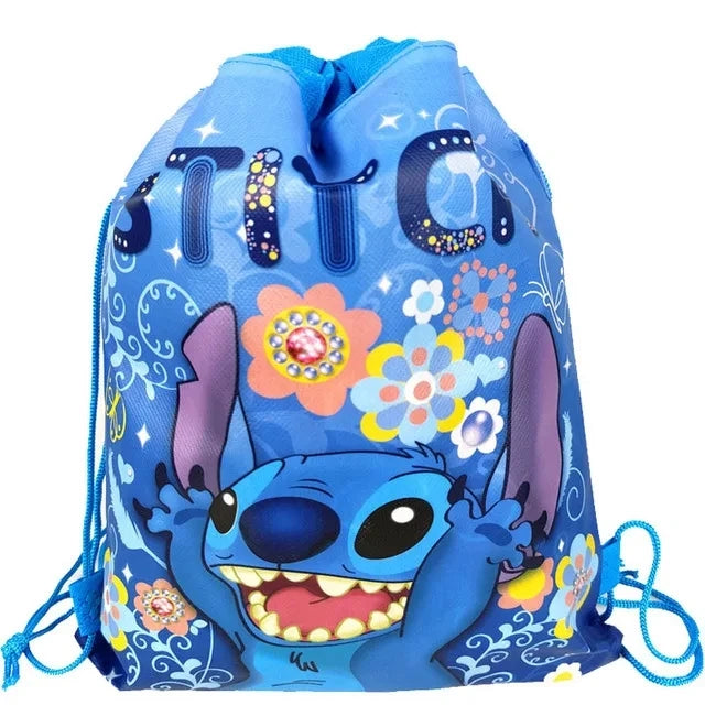 Mochila tipo Saco de Stitch | Bolsa de Regalo para Cumpleaños, Baby Shower y Fiestas Infantiles