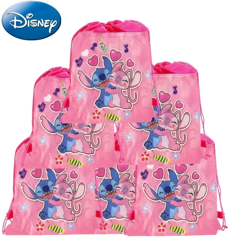 Mochila tipo Saco de Stitch | Bolsa de Regalo para Cumpleaños, Baby Shower y Fiestas Infantiles