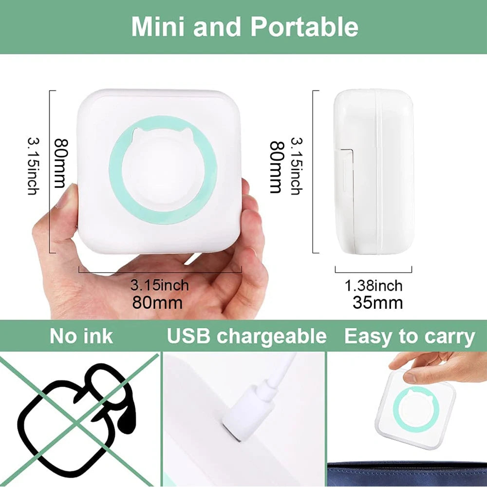 Mini Impresora Térmica Portátil USB + Bluetooth – 57mm | gotoogo