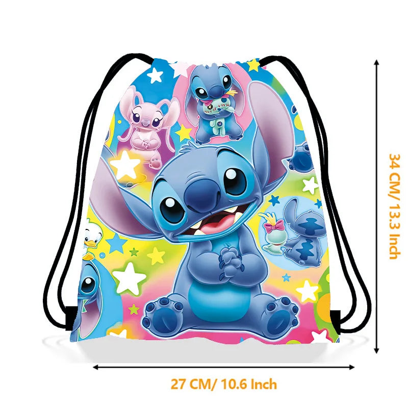 Mochila tipo Saco de Stitch | Bolsa de Regalo para Cumpleaños, Baby Shower y Fiestas Infantiles