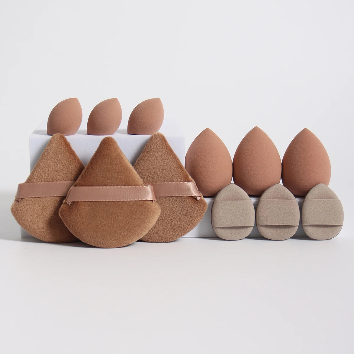Set de Esponjas de Maquillaje 12 Piezas – Todo en Uno