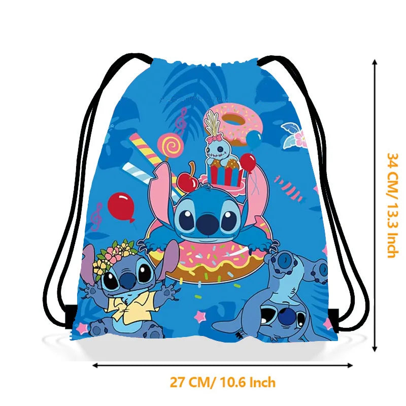 Mochila tipo Saco de Stitch | Bolsa de Regalo para Cumpleaños, Baby Shower y Fiestas Infantiles