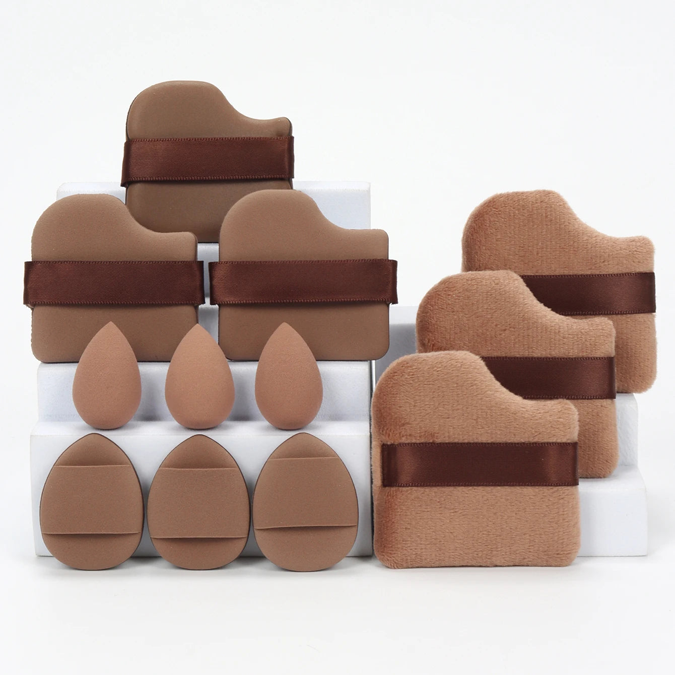 Set de Esponjas de Maquillaje 12 Piezas – Todo en Uno