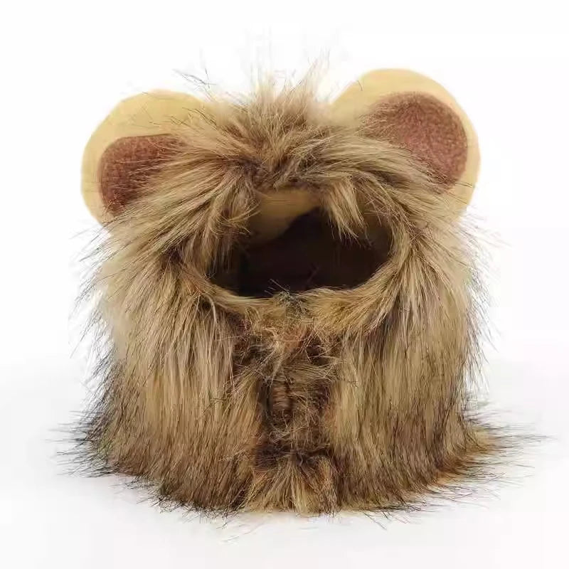 Disfraz de León para Gato o Perro – Sombrero de Peluche Cosplay