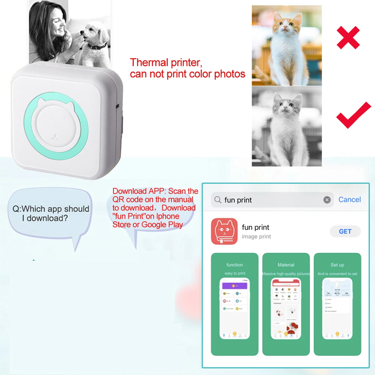 Mini Impresora Térmica Portátil USB + Bluetooth – 57mm | gotoogo