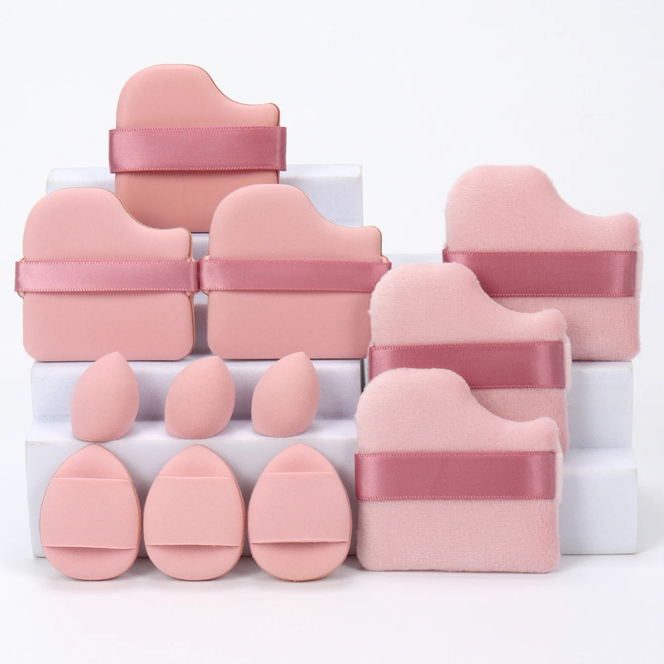 Set de Esponjas de Maquillaje 12 Piezas – Todo en Uno