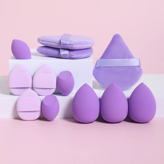 Set de Esponjas de Maquillaje 12 Piezas – Todo en Uno