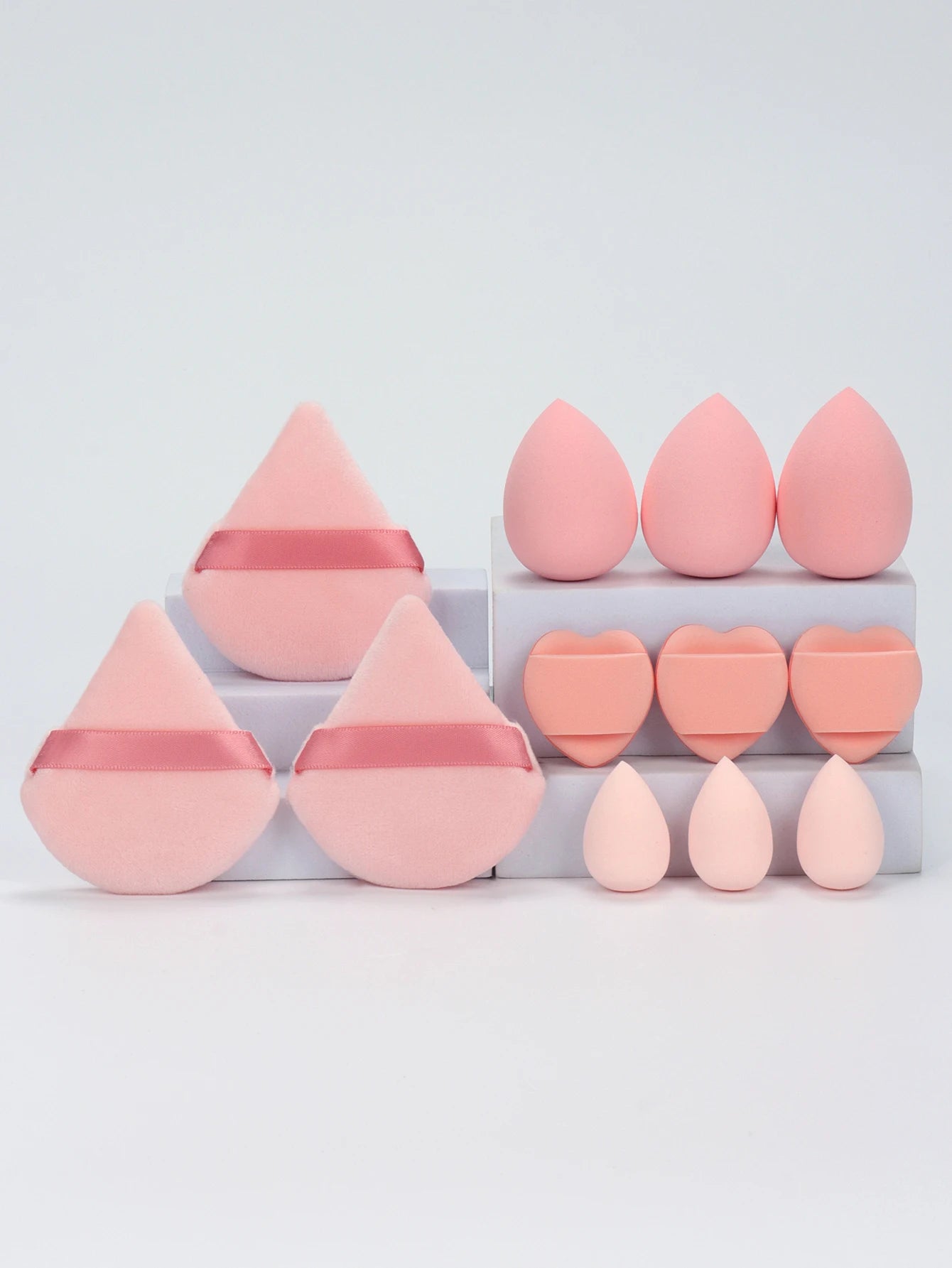 Set de Esponjas de Maquillaje 12 Piezas – Todo en Uno