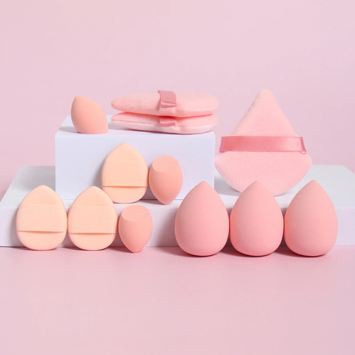 Set de Esponjas de Maquillaje 12 Piezas – Todo en Uno