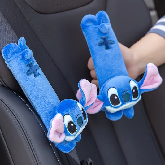 Funda Protectora para Cinturón de Seguridad de Auto – Peluche Stitch Suave y Decorativo