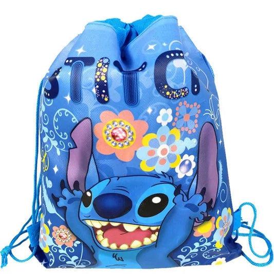 Mochila tipo Saco de Stitch | Bolsa de Regalo para Cumpleaños, Baby Shower y Fiestas Infantiles