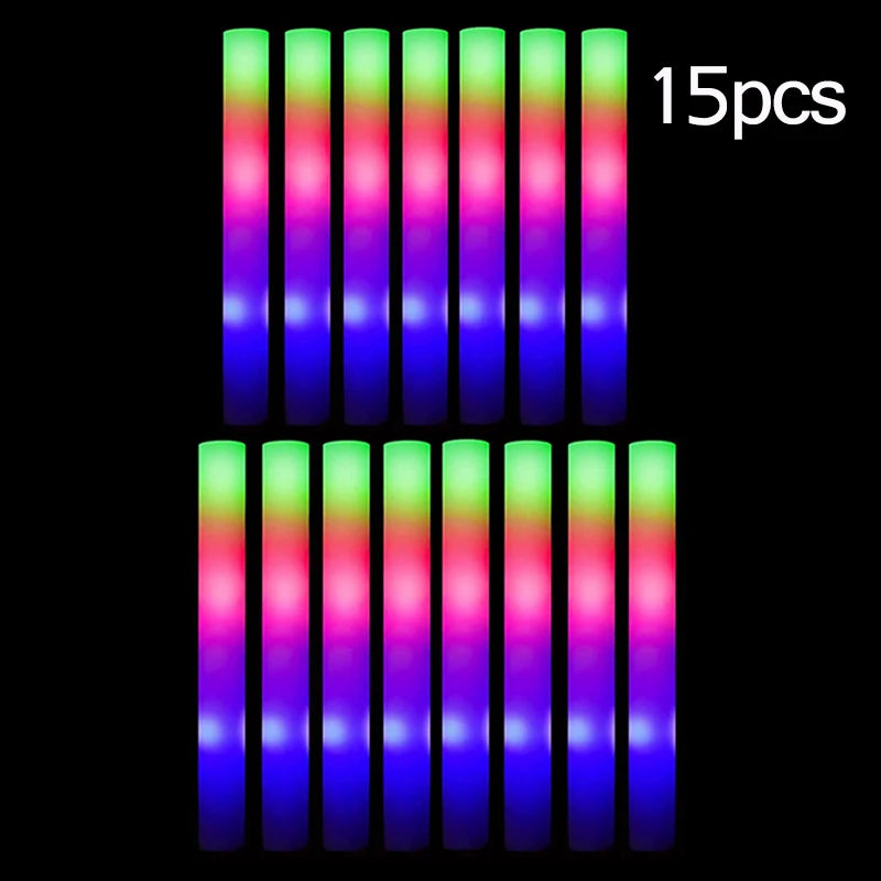 Bastones de Espuma LED Multicolor – Luminosa Diversión para Fiestas y Eventos